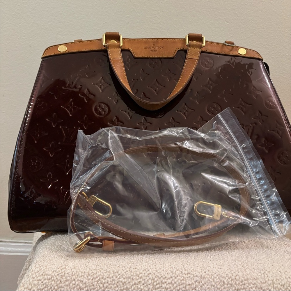 🛑SOLD🛑 Louis Vuitton Monogram Vernis GM Tote Bag Amarante - Picture 8 of 14